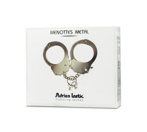 Наручники металеві Adrien Lastic Handcuffs Metallic (поліцейські)