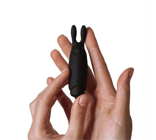 Віброкуля Adrien Lastic Pocket Vibe Rabbit Black зі стимулювальними вушками