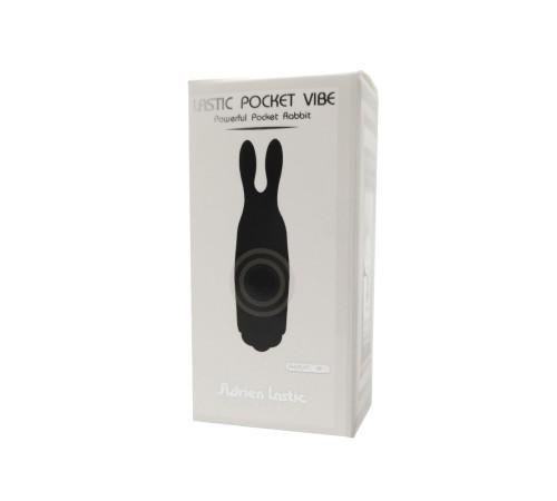 Віброкуля Adrien Lastic Pocket Vibe Rabbit Black зі стимулювальними вушками