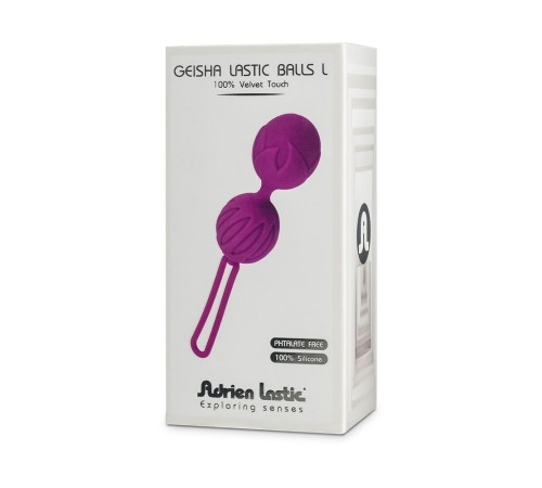 Вагінальні кульки Adrien Lastic Geisha Lastic Balls BIG Violet (L), діаметр 4 см, вага 90 гр