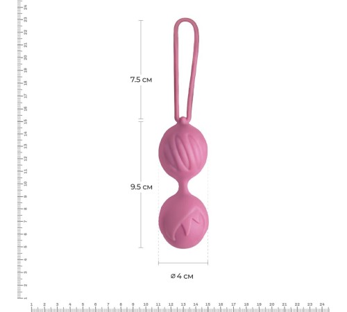 Вагінальні кульки Adrien Lastic Geisha Lastic Balls BIG Pink (L), діаметр 4 см, вага 90 гр