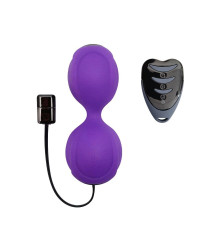 Вагінальні кульки з вібрацією Adrien Lastic Kegel Vibe Purple, діаметр 3,7 см