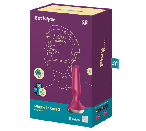 Анальна смарт-вібропробка Satisfyer Plug-ilicious 2 Berry