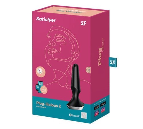 Анальна смарт-вібропробка Satisfyer Plug-ilicious 2 Black