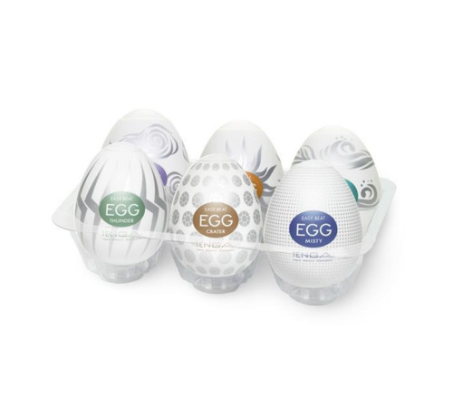 Набір мастурбаторів-яєць Tenga Egg Hard Boild Pack (6 яєць)