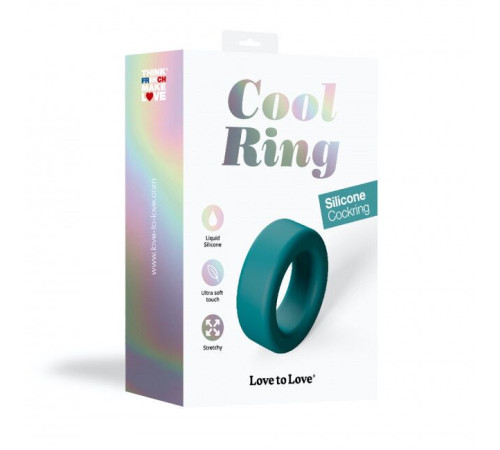 Ерекційне кільце широке Love To Love COOL RING - TEAL ME