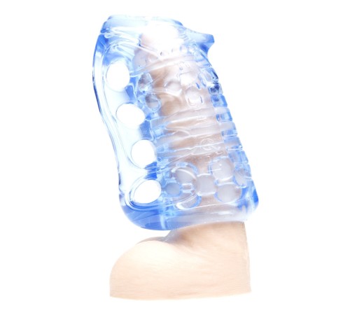 Мастурбатор Fleshlight Fleshskins Grip Blue Ice, надійна фіксація на руці, відмінно для пар та мінет