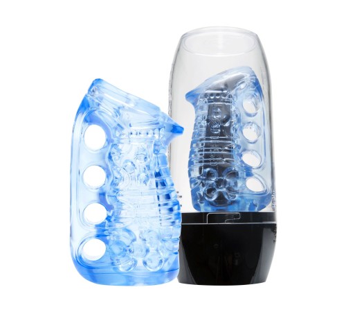 Мастурбатор Fleshlight Fleshskins Grip Blue Ice, надійна фіксація на руці, відмінно для пар та мінет