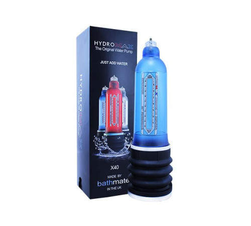 Гідропомпа Bathmate Hydromax 9 Blue (X40), для члена довжиною від 18 до 23см, діаметр до 5,5 см