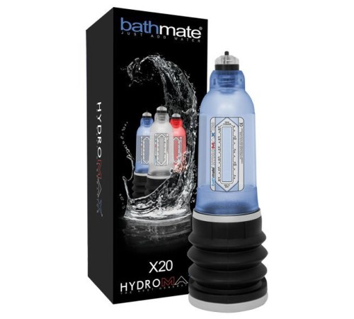 Гідропомпа Bathmate Hydromax 5 Blue (X20), для члена довжиною від 7,5 до 12,5 см, діаметр до 4,5 см