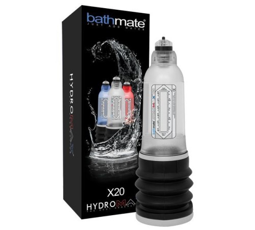 Гідропомпа Bathmate Hydromax 5 Clear (X20), для члена довжиною від 7,5 до 12,5 см, діаметр до 4,5 см