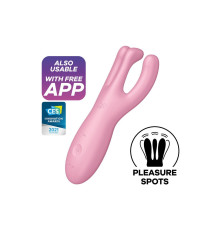 Кліторальний смарт-вібратор Satisfyer Threesome 4 Pink з трьома пальчиками