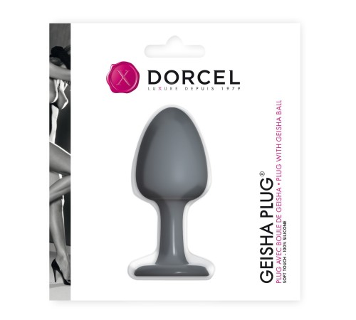 Анальна пробка Dorcel Geisha Plug з кулькою всередині, створює вібрації, макс. діаметр 3,2см