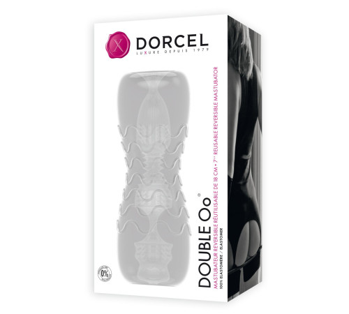 Мастурбатор Dorcel Double OO, двосторонній, два рельєфи