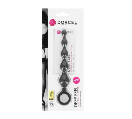 Анальний ланцюжок Dorcel Deep Feel, силікон, макс. діаметр 2,5 см, пружна