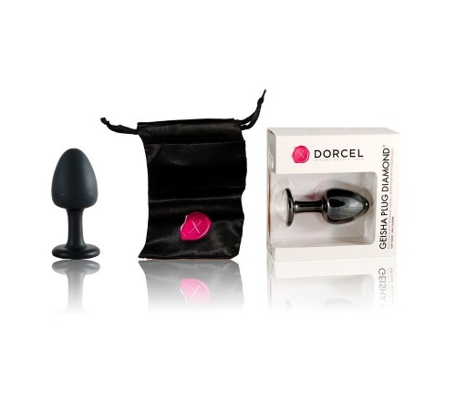 Анальна пробка Dorcel Geisha Plug Diamond L з кулькою всередині, створює вібрації, макс. діаметр 4 с