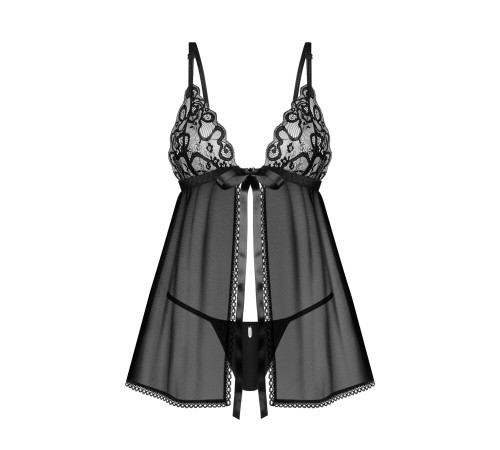 Пеньюар і трусики Obsessive Blomentis babydoll & thong M/L