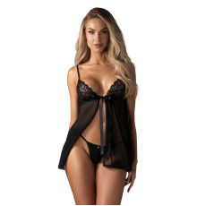 Пеньюар і трусики Obsessive Blomentis babydoll & thong M/L