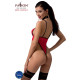 Боді з високим вирізом стегна Passion Exclusive AKITA BODY L/XL, red