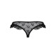 Трусики з оборками Passion Exclusive DONIA THONG L/XL, black