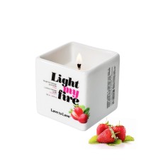 Масажна свічка Love To Love LIGHT MY FIRE Strawberry (80 мл) без парабенів і консервантів