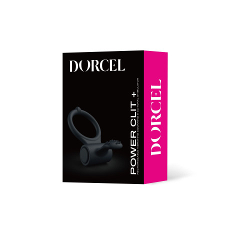 Ерекційне кільце Dorcel Power Clit Plus з вібрацією, перезаряджається, з язичком та щіточкою