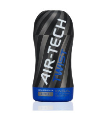 Мастурбатор Tenga Air-Tech Twist Ripple Blue зі змінною тугістю обхвату, ефект глибокого мінету