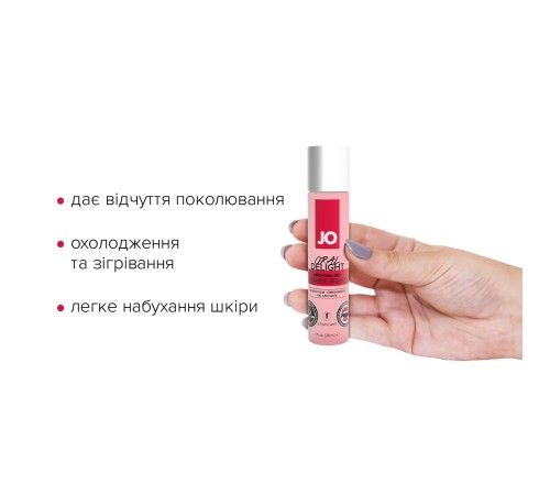 Гель для оральних пестощів JO Oral Delight — Strawberry Sensation (30 мл), ефект холод-тепло