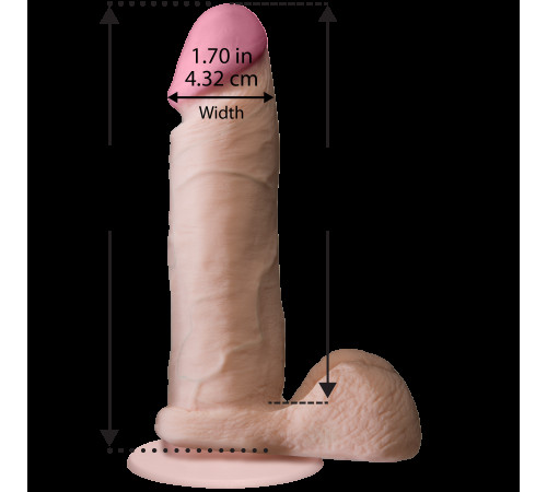 Фалоімітатор Doc Johnson The Realistic Cock 6 inch White – ULTRASKYN, Vack-U-Lock, діаметр 4,3 см