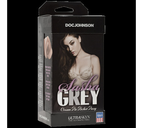 Мастурбатор-вагіна Doc Johnson Sasha Grey - Ultraskyn Cream Pie Pocket