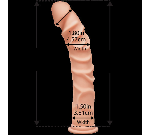 Фалоімітатор Doc Johnson The D - Ragin D - 10 Inch Without Balls - ULTRASKYN, діаметр 3,8 см