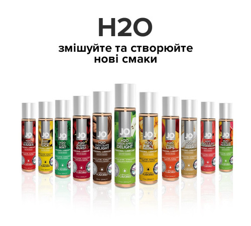 Змазка на водній основі JO H2O — Green Apple (120 мл) без цукру, рослинний гліцерин