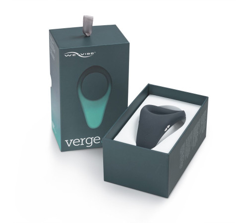 Смарт-віброкільце під одяг VERGE BY WE-VIBE SLATE, охоплює пеніс та мошонку, 10 режимів