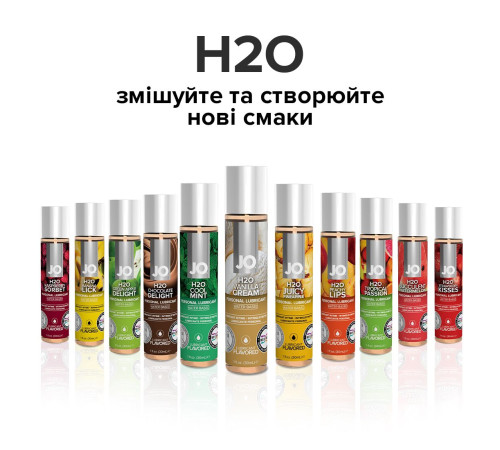 Змазка на водній основі JO H2O — Vanilla Cream (120 мл) без цукру, рослинний гліцерин