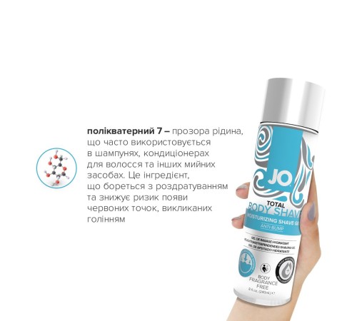 Гель для гоління JO TOTAL BODY — Anti-bump Intimate Shaving Gel (240 мл) зволожувальний