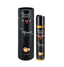 Масажна олія Plaisirs Secrets Caramel (59 мл) з афродизіаками, їстівна, подарункове паковання