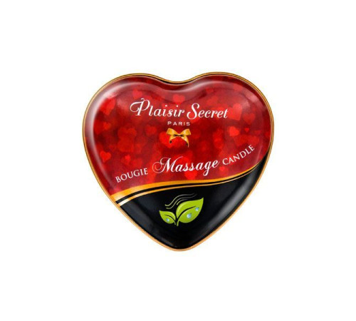 Масажна свічка серце Plaisirs Secrets Natural (35 мл)