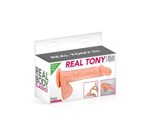 Фалоімітатор Real Body — Real Tony Flash, TPE, діаметр 3,5 см