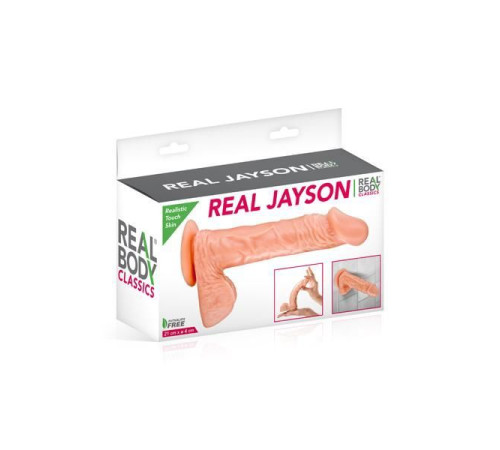 Фалоімітатор Real Body — Real Jayson Flesh, TPE, діаметр 4 см