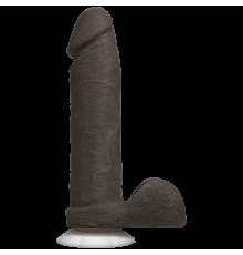 Фалоімітатор Doc Johnson The Realistic Cock 8 inch Black - ULTRASKYN, Vack-U-Lock, діаметр 5,1 см