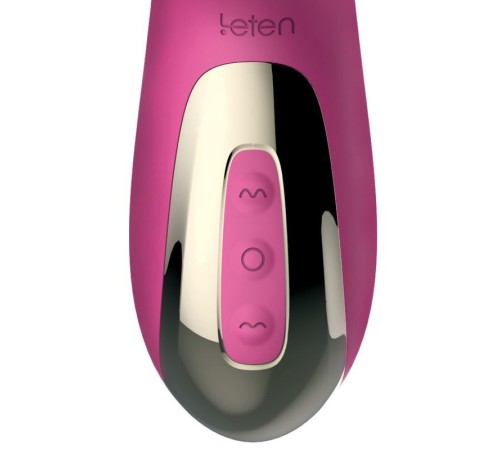 Вібратор-пульсатор Leten Automatical Thrusting Vibrator з підігрівом, що перезаряджається, 10 режимі