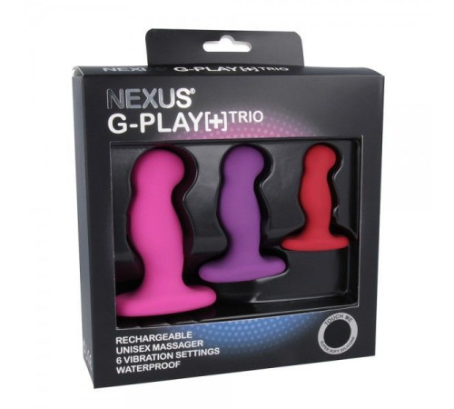 Набір вібромасажерів простати Nexus G-Play Trio Plus, макс діаметр 2,3-3,0-3,5 см, для новачків