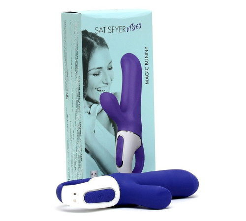 Потужний вібратор-кролик Satisfyer Vibes Magic Bunny, два мотори, литий силікон, 12 режимів роботи