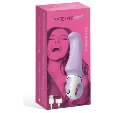 Потужний вібратор Satisfyer Vibes Charming Smile з гнучким стовбуром, літій силікон, 12 режимів