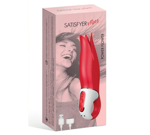 Потужний вібратор Satisfyer Vibes Flower Power з ніжними тремтливими пелюстками, 12 режимів роботи