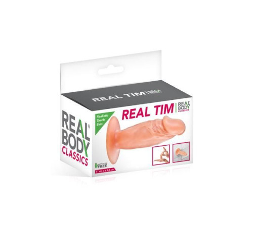 Фалоімітатор Real Body — Real Tim Flash, TPE, діаметр 3,4 см