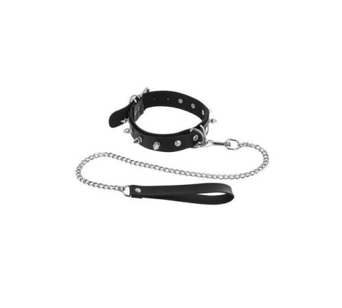 Нашийник з повідцем Fetish Tentation Spikes and Leash