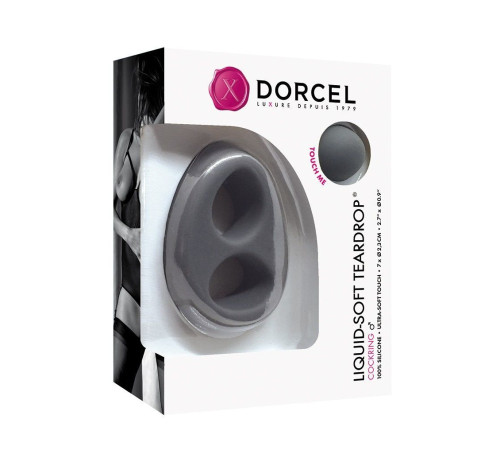 Ерекційне кільце Dorcel Liquid-Soft Teardrop для члена і мошонки, soft-touch силікон