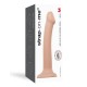 Насадка для страпона Strap-On-Me Dual Density Dildo Flesh M, діаметр 3,3 см, двошарова, гнучкий