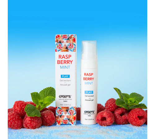 Распродажа!!! Стимулирующий гель EXSENS Kissable Raspberry Mint 15мл (срок 07.2025)